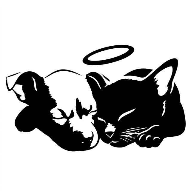 Sleeping dog and cat — PetAftercare mascot